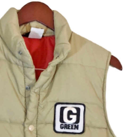 VINTAGE PUFFER BEIGE VEST Size S - Picture 4 of 4